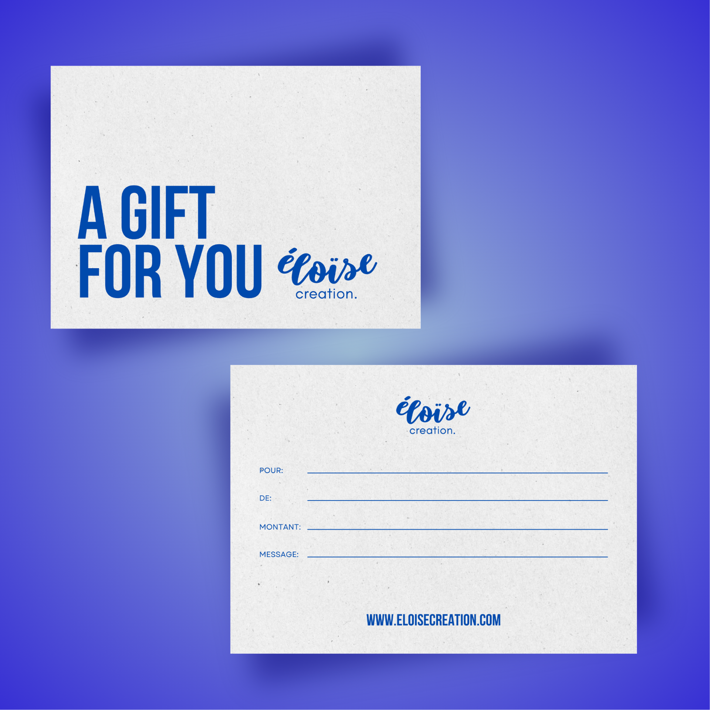 Carte cadeau éloïse création